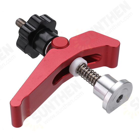 2 Pcs Red Quick Acting Hold Down Clamp Aluminum Alloy T-Slot T-Track Clamp Set Woodworking Tool for Woodworking Table 2 Pcs Red Quick Acting Hold Down Clamp Aluminum Alloy T-Slot T-Track Clamp Set Woodworking Tool for Woodworking Table