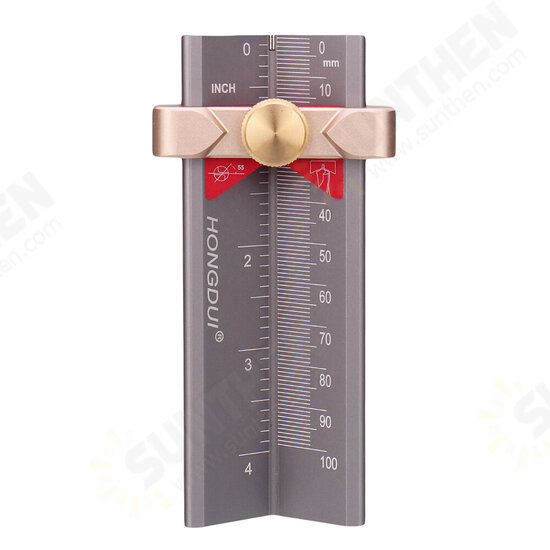 3 In 1 Multifunction Measuring Drill Depth Gauge Drill Stop Measure and Drill Point Angle Gauge Grinding Gage Table Saw Height Gauge Woodworking Tool