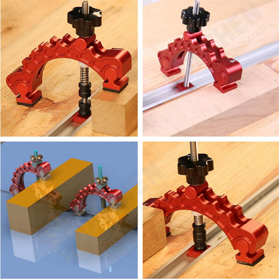 Aluminum Alloy Knuckle Clamp Adjustable Press Plate T-Track Clamp Quick Acting Hold Down Clamp Precision Woodworking Tool Aluminum Alloy Knuckle Clamp Adjustable Press Plate T-Track Clamp Quick Acting Hold Down Clamp Precision Woodworking Tool