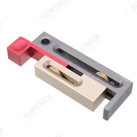 Table Saw Slot Adjuster Mortise and Tenon Tool Woodworking Movable Measuring Block