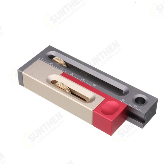 Table Saw Slot Adjuster Mortise and Tenon Tool Woodworking Movable Measuring Block