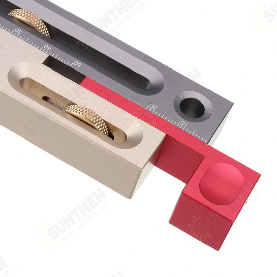 Table Saw Slot Adjuster Mortise and Tenon Tool Woodworking Movable Measuring Block