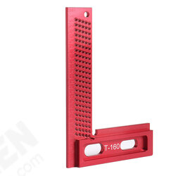 L Type 160/200mm Aluminum Alloy Woodworking Square Hole Positioning Metric Measuring Ruler Carpenter Scriber