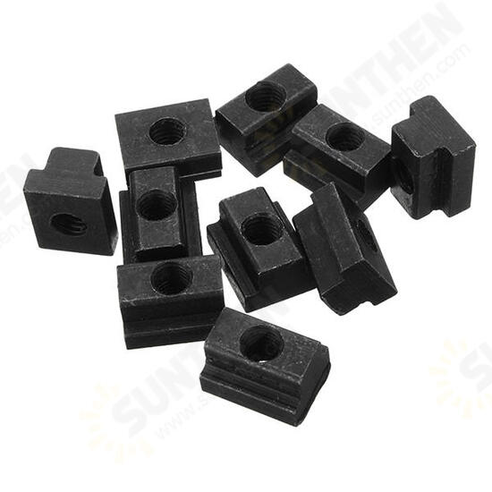 10pcs M8 T Slot Nuts Set Black Oxide Finish T-slots Nut For T Track 10pcs M8 T Slot Nuts Set Black Oxide Finish T-slots Nut For T Track
