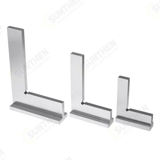 Machinist Square 90° Right Angle Engineer Carpenter Square with Seat Precision Ground Steel Hardened Angle Ruler