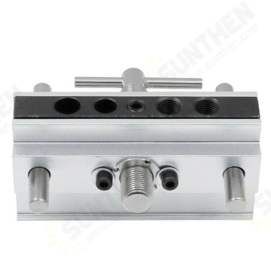 Metric/Inch Woodworking Self-Centering Hole Punch Locator Drill Guide Set Doweling Jig Kit Silver Color Metric/Inch Woodworking Self-Centering Hole Punch Locator Drill Guide Set Doweling Jig Kit Silver Color