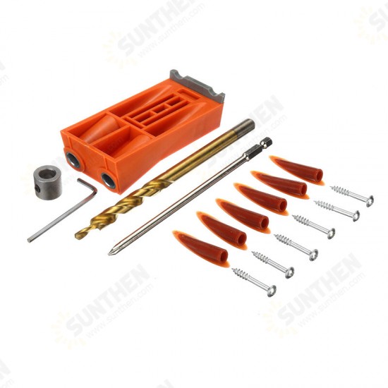 Pocket Hole Jig Mini Kit Machine System With Step Drill Bit Depth Collar