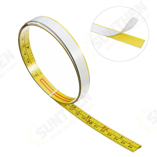 Self Adhesive Inch and Metric Ruler Miter Track Tape Measure Steel Miter Saw Scale For T-track Router Table Band Saw Woodworking Tool Self Adhesive Inch and Metric Ruler Miter Track Tape Measure Steel Miter Saw Scale For T-track Router Table Band Saw Woodworking Tool