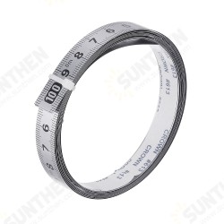 Silver Self Adhesive Metric Ruler Miter Track Tape Measure Stainless Steel Miter Saw Scale For T-track Router Table Band Saw Woodworking Tools