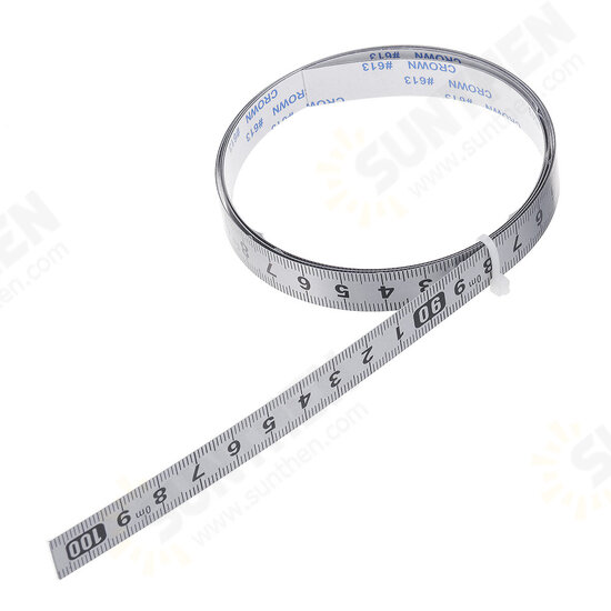 Silver Self Adhesive Metric Ruler Miter Track Tape Measure Stainless Steel Miter Saw Scale For T-track Router Table Band Saw Woodworking Tools Silver Self Adhesive Metric Ruler Miter Track Tape Measure Stainless Steel Miter Saw Scale For T-track Router Table Band Saw Woodworking Tools