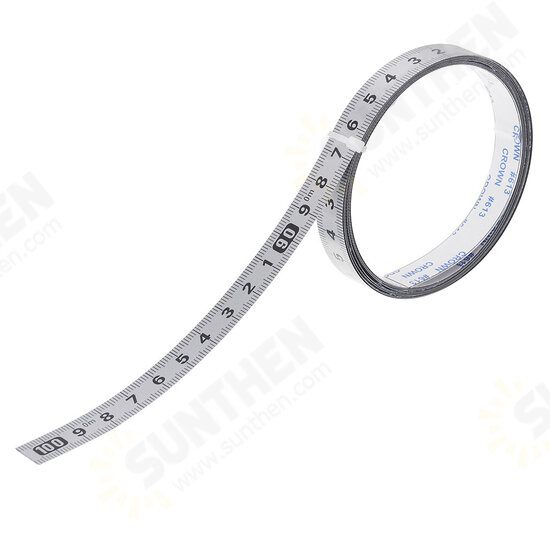 Silver Self Adhesive Metric Ruler Miter Track Tape Measure Stainless Steel Miter Saw Scale For T-track Router Table Band Saw Woodworking Tools Silver Self Adhesive Metric Ruler Miter Track Tape Measure Stainless Steel Miter Saw Scale For T-track Router Table Band Saw Woodworking Tools
