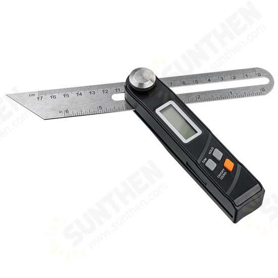 Stainless Steel 360 Degree Gauge Digital Protractor T Bevel Electronic Level Battery Operated LCD Display Angle Finder Sliding Stainless Steel 360 Degree Gauge Digital Protractor T Bevel Electronic Level Battery Operated LCD Display Angle Finder Sliding