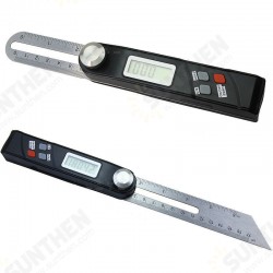 Stainless Steel 360 Degree Gauge Digital Protractor T Bevel Electronic Level Battery Operated LCD Display Angle Finder Sliding Stainless Steel 360 Degree Gauge Digital Protractor T Bevel Electronic Level Battery Operated LCD Display Angle Finder Sliding