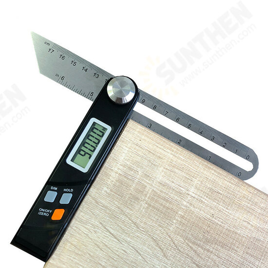 Stainless Steel 360 Degree Gauge Digital Protractor T Bevel Electronic Level Battery Operated LCD Display Angle Finder Sliding Stainless Steel 360 Degree Gauge Digital Protractor T Bevel Electronic Level Battery Operated LCD Display Angle Finder Sliding