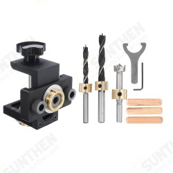 Upgrade Woodworking Drilling Locator Guide Wood Dowel Hole Drilling Guide Jig Drill Bit Kit Woodworking Carpentry Positioner Tool