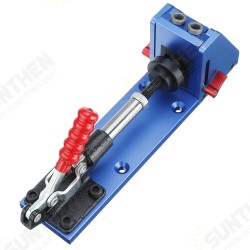 Upgrade XK-2 Pocket Hole Jig Wood Toggle Clamps with Drilling Bit Hole Puncher Locator Working Carpenter Kit