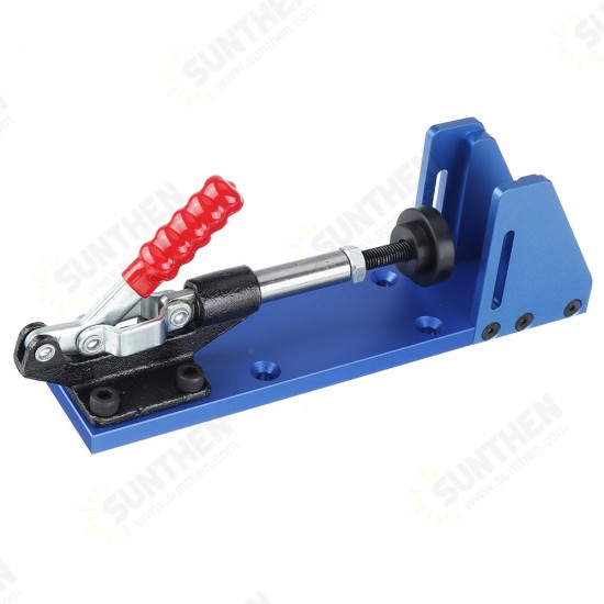 Upgrade XK-2 Pocket Hole Jig Wood Toggle Clamps with Drilling Bit Hole Puncher Locator Working Carpenter Kit