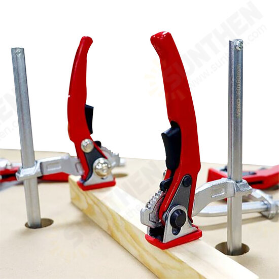 2PCS Alloy Steel Upgrade Quick Ratchet Track Saw Guide Rail Clamp MFT Clamp for MFT Table and Guide Rail System Woodworking Clamp