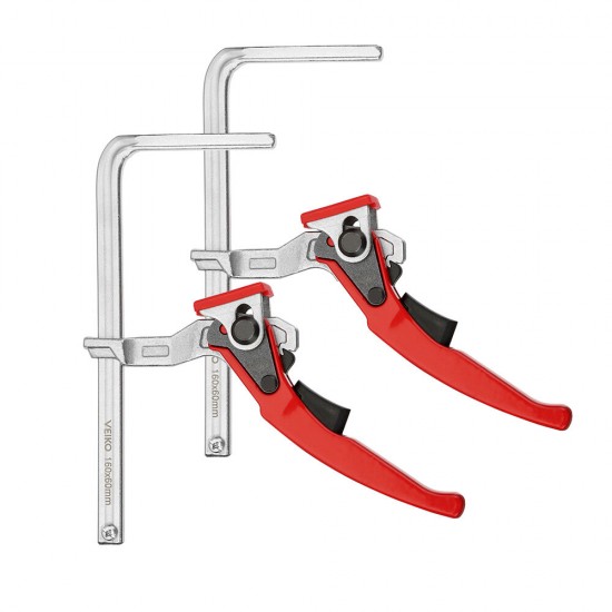 2PCS Alloy Steel Upgrade Quick Ratchet Track Saw Guide Rail Clamp MFT Clamp for MFT Table and Guide Rail System Woodworking Clamp
