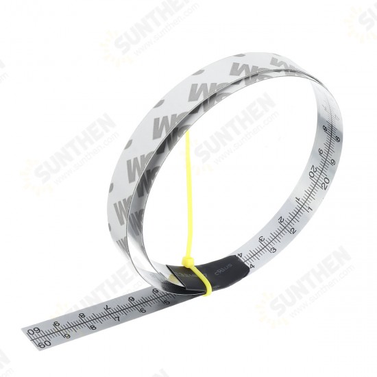 0.6-2.5M Stainless Steel Self Adhesive Metric Ruler Miter Track Tape Measure Saw Scale For T-track Router Table Band Saw Table Saw Woodworking Tools