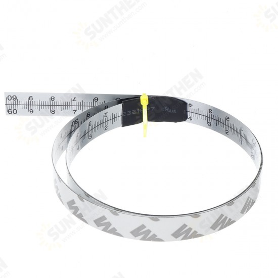 0.6-2.5M Stainless Steel Self Adhesive Metric Ruler Miter Track Tape Measure Saw Scale For T-track Router Table Band Saw Table Saw Woodworking Tools