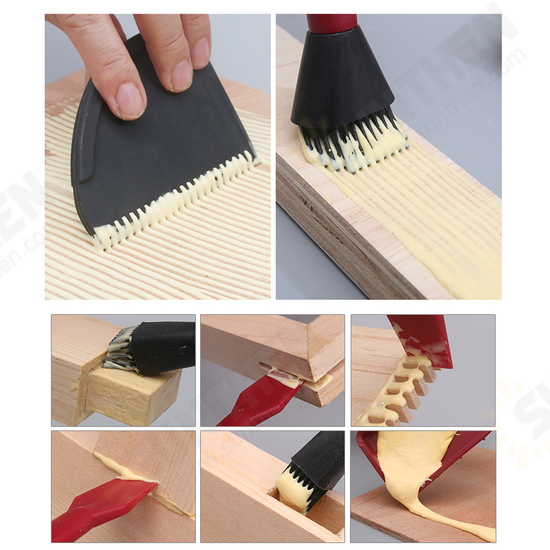 4Pcs Silicone Glue Kit Wide/Narrow Brush with Flat Scraper and Glue Tray Woodworking Gluing Kit Set