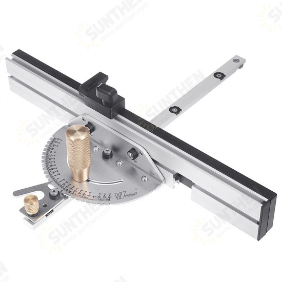 Brass Handle 450mm 27 Angle Miter Gauge With Box Jiont Jig Track Stop Table Saw Router Miter Gauge Saw Assembly Ruler For Woodworking Tools