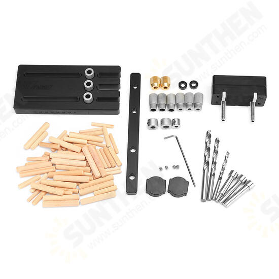 Woodworking Dowel Jig Set Drill Guide Locator Dowelling Jig Master Kit for 6/8/10mm Dowels