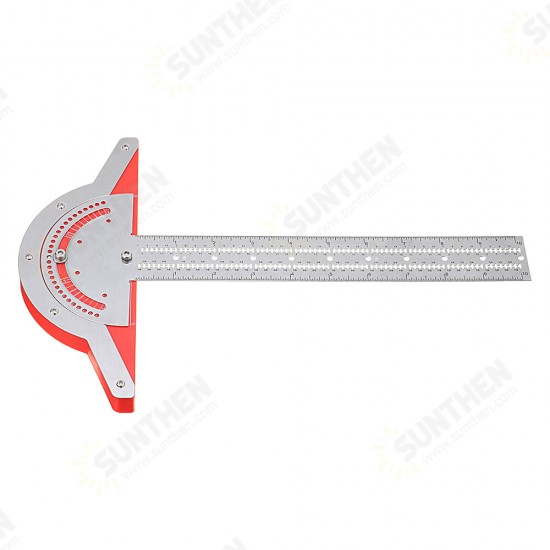 Woodworkers Edge Rule Efficient Protractor Edge Ruler Stainless Steel Measuring Ruler Scale Plastic Caliper Carpentry Tool