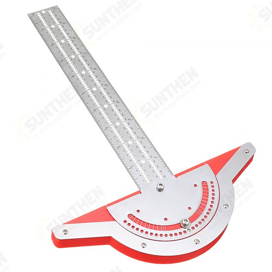 Woodworkers Edge Rule Efficient Protractor Edge Ruler Stainless Steel Measuring Ruler Scale Plastic Caliper Carpentry Tool