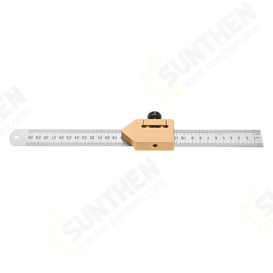 Woodworking 45 Degrees Angle Line Caliber Ruler 300mm Precision Measuring Scribe Tool Woodworking Tool