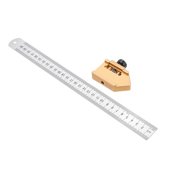 Woodworking 45 Degrees Angle Line Caliber Ruler 300mm Precision Measuring Scribe Tool Woodworking Tool