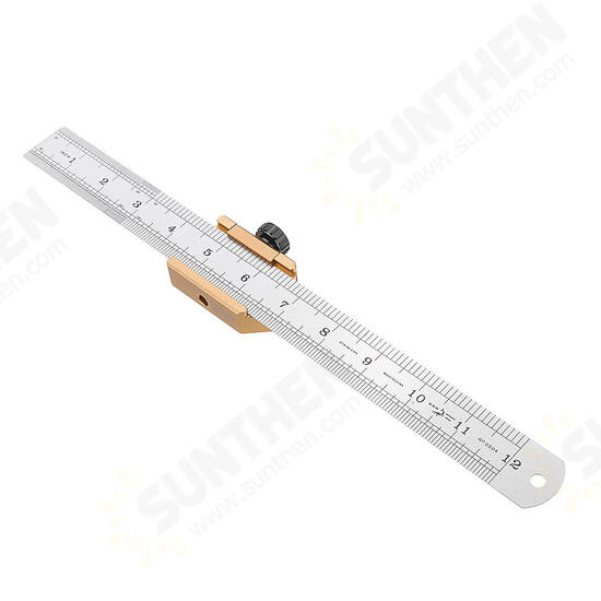 Woodworking 45 Degrees Angle Line Caliber Ruler 300mm Precision Measuring Scribe Tool Woodworking Tool