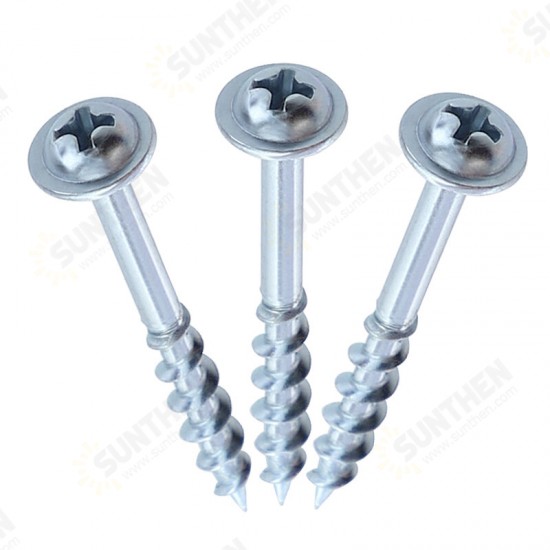 Woodworking Angled Hole Screw Cross Half Thread Self Tapping Screw Round Head Ph2 Coarse Thread Screw Slotted