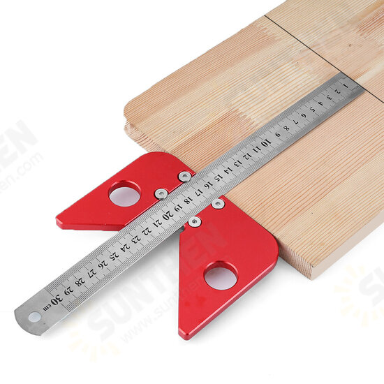 Woodworking Center Scriber 45 Degrees Angle Line Caliber Ruler Wood Measuring Scribe Tool