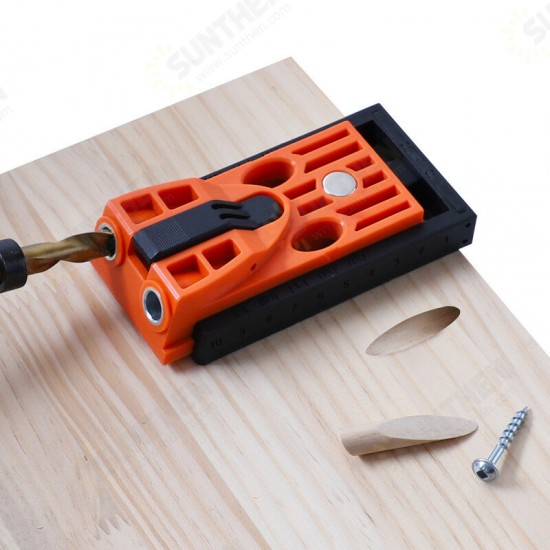 Woodworking Pocket Hole Jig Monomer Woodworking Punch Locator Oblique Hole Opener Monomer With Metric and Inch Scale For DIY Woodworking