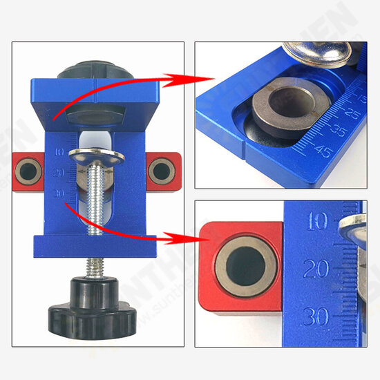 X150 3 in 1 Adjustable Doweling Jig Hole Drilling Guide Locator Woodworking Pocket Fixture Wood Plate Hole Drilling Punching Fixer