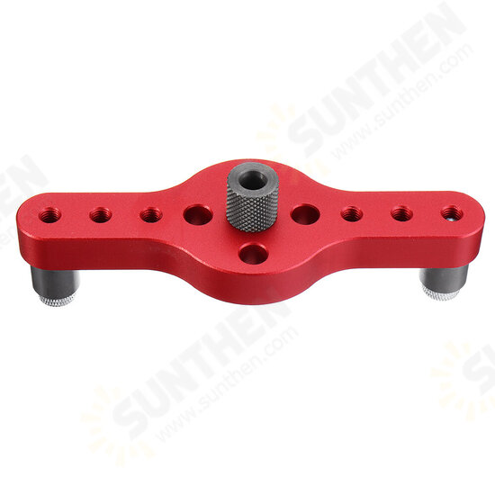 X600-2 Adjustable Aluminum Alloy Self-centering 6 8 10mm Dowel Jig Wood Panel Puncher Hole Locator Beech Center Hole Position Measuring Drilling