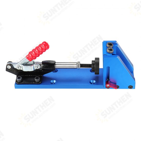 XK-2 Aluminum Alloy Pocket Hole Jig System Woodworking Drill Guide with Toggle Clamp 9.5mm Step Drill Bits