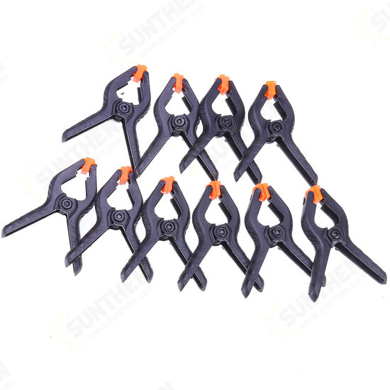 10Pcs 2inch Spring Clamps DIY Woodworking Tools Plastic Nylon Clamp Woodworking Spring Clip Photo Studio Background