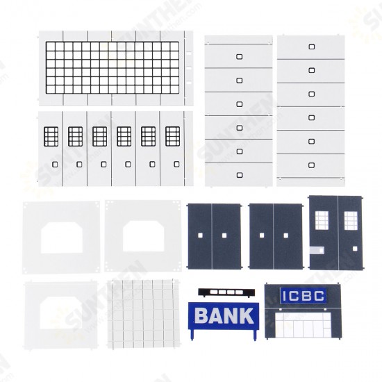 1/150 Outland Modern Building Model Bank N Scale for GUNDAM Gifts