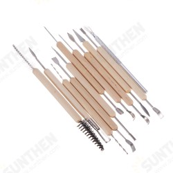 11Pcs Clay Sculpting Tool Kit Sculpt Smoothing Wax Carving Pottery Ceramic Tools Polymer Shapers Modeling Carved Tool 11Pcs Clay Sculpting Tool Kit Sculpt Smoothing Wax Carving Pottery Ceramic Tools Polymer Shapers Modeling Carved Tool