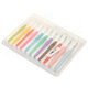 11pcs Multicolor Soft Plastic Handle Aluminum Weave Crochet Hooks Knitting Needles