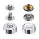 120Pcs Metal Buttons Set Press Studs with 4Pcs Fixing Tools 1Pcs Pliers