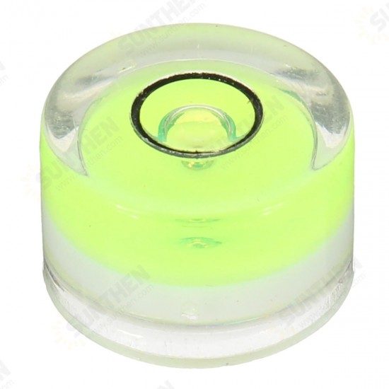 12x7mm Tiny Disc Bubble Spirit Level Round Circle Circular Green Tripod