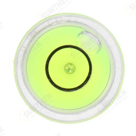 12x7mm Tiny Disc Bubble Spirit Level Round Circle Circular Green Tripod