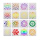 13x13cm 16Pcs White Plastic Mandala Paint Tray Openwork Painting Template