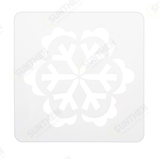 13x13cm 16Pcs White Plastic Mandala Paint Tray Openwork Painting Template