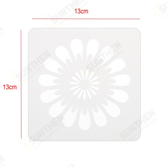 13x13cm 16Pcs White Plastic Mandala Paint Tray Openwork Painting Template