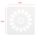 13x13cm 16Pcs White Plastic Mandala Paint Tray Openwork Painting Template